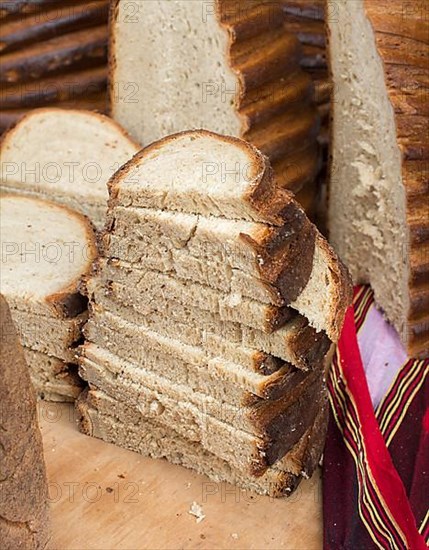 Traditional Turkish style made bread slices