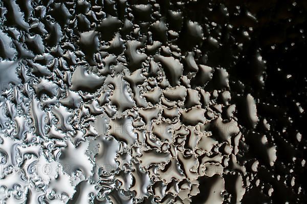 Background covered with water drops in close-up view