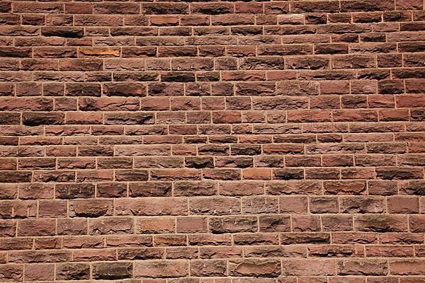 House wall made of clinker bricks