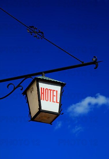 Lantern with inscription Hotel