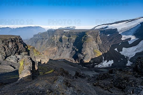 Rock formations and gorge of volcanic rock