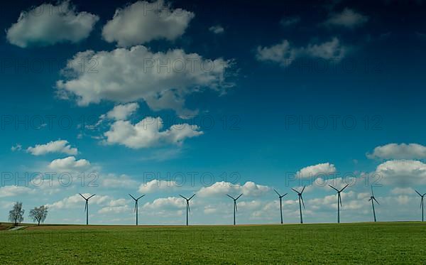 Windmills in the countryside