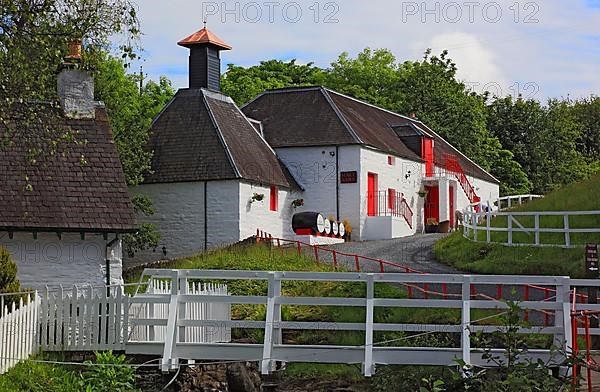 On the grounds of the Edradour whisky distillery near Pitlochry