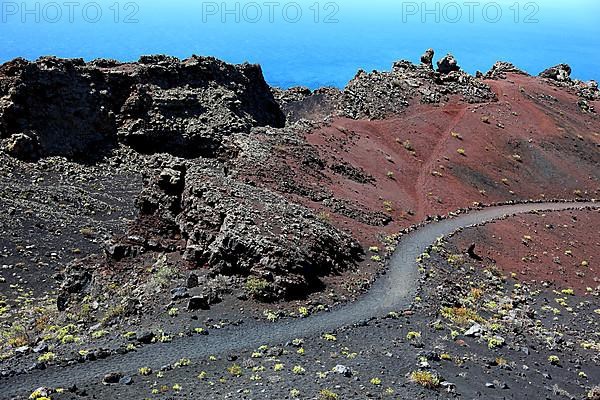 Hiking trail near the volcano San Antonio at Cap Fuencaliente