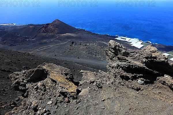 View from San Antonio Volcano to Tenegia Volcano at Cap Fuencaliente