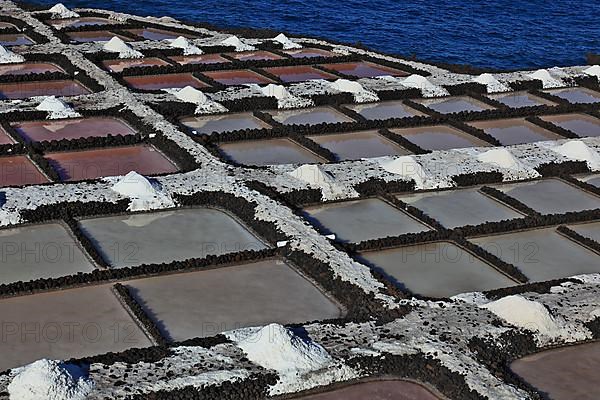 Crystal pools of the Salinas la Fuencaliente at the Punta de Fuencaliente