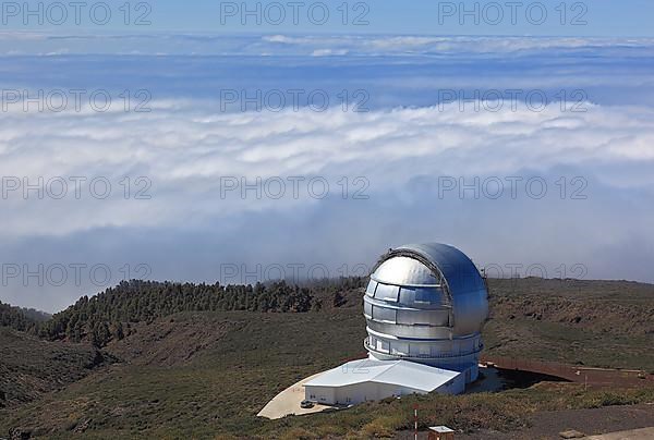 Roque de los Muchachos Observatory in the Caldera de Taburiente