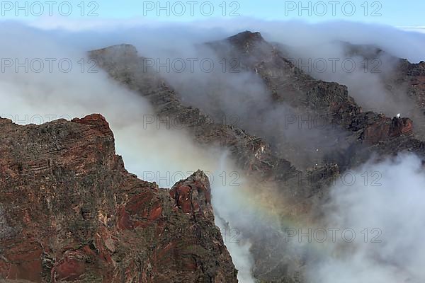 On the mountain Roque de los Muchachos in the national park Caldera de Taburiente