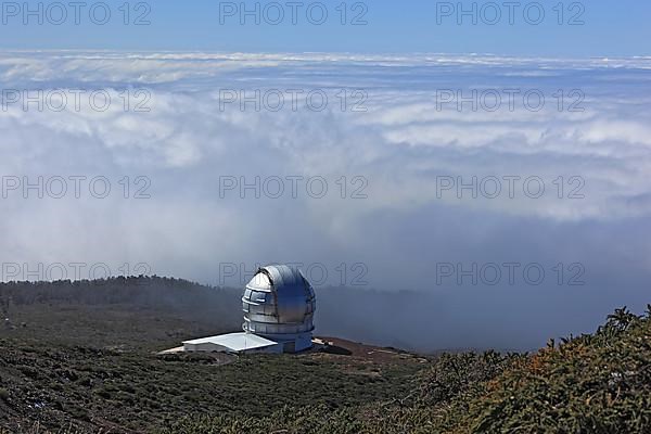 Roque de los Muchachos Observatory in the Caldera de Taburiente