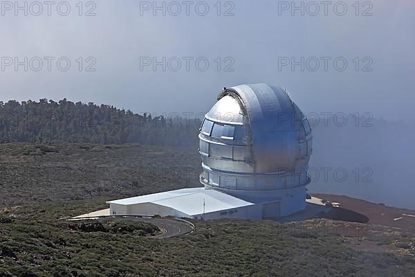 Roque de los Muchachos Observatory in the Caldera de Taburiente