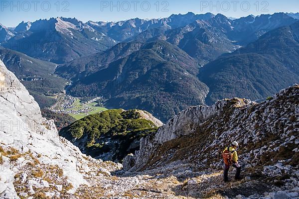 Climbers descending