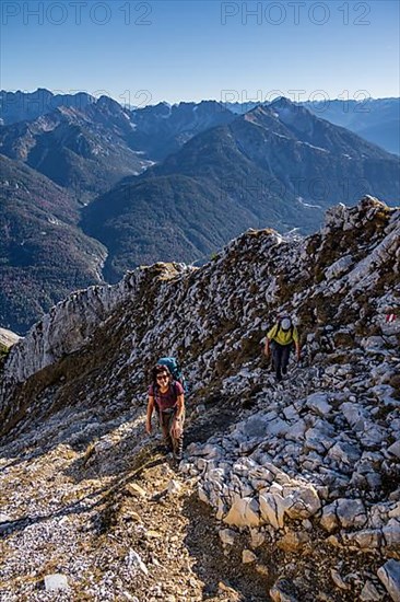 Mountaineers climbing