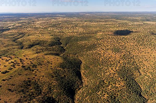 Aerial view of Extremadura at Monfraguee National Park