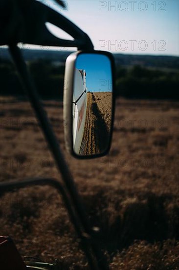 Side mirrors of the combine