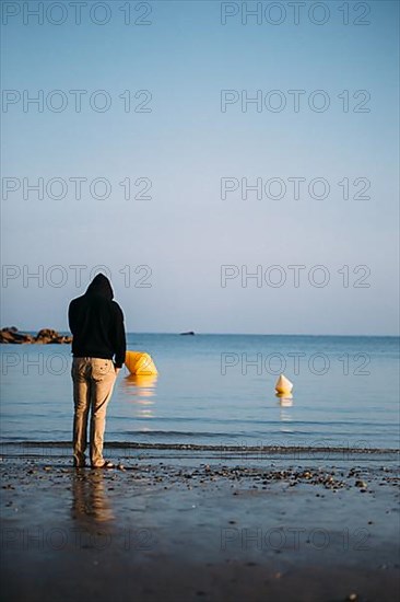 Early morning on the beach of Port Blanc