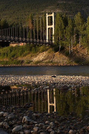 Bridge reflected in the river