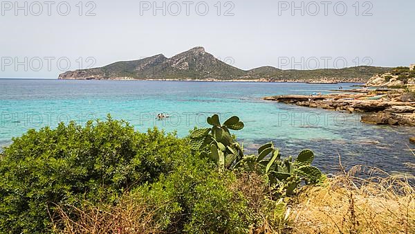 View of the rocky island of Sa Dragonera, Sant Elm