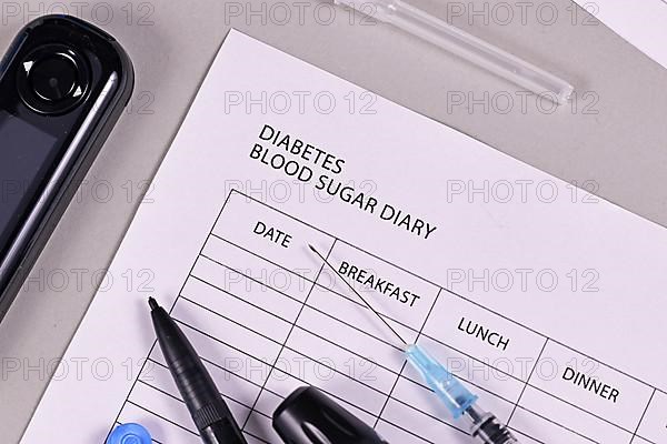 Diaberes Blood sugar diary,