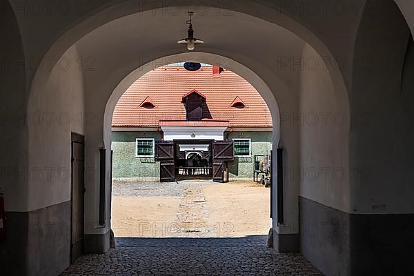 Stalls at the Unesco site, Landscape for Breeding and Training of Ceremonial Carriage Horses at Kladruby nad Labem