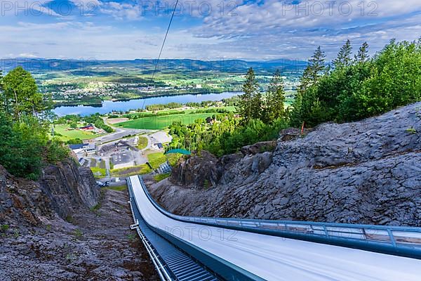 Ski jumping stadion Vikersundbakken in Vikersund, Provinz Viken