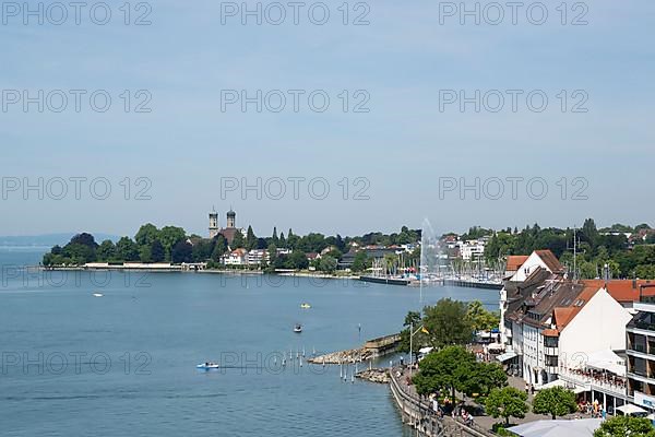 City view with castle church and castle, view from Moleturm