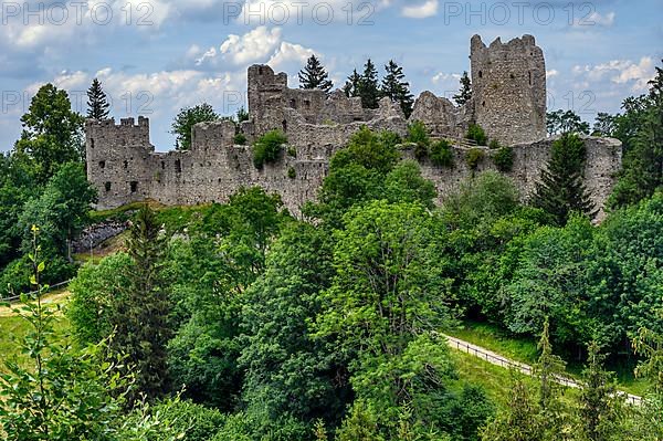 Hohenfreyberg castle ruins near Pfronten, Allgaeu