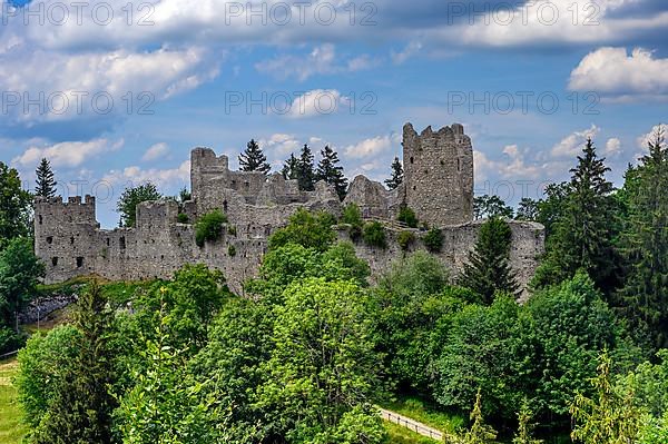 Hohenfreyberg castle ruins near Pfronten, Allgaeu