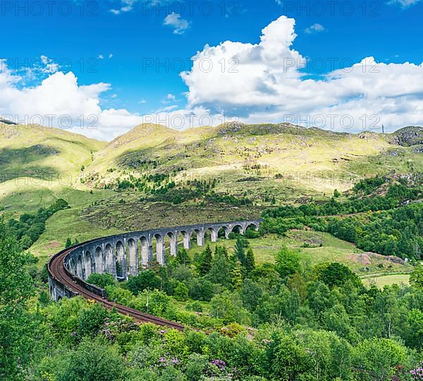 Glenfinnan Viaduct, West Highland Line in Glenfinnan