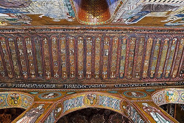 Cappella Palatina, ceiling in Arabic carving