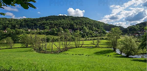 Trubach Valley with the meandering Trubach, Egloffstein