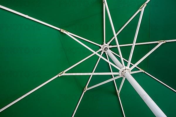 Stretched green parasol. Bavaria, Germany