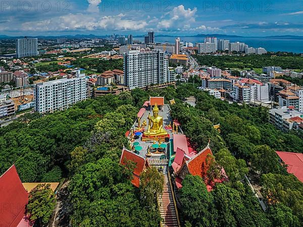 Big Buddha, aerial view with drone