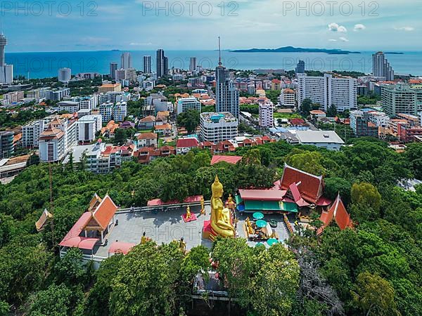 Big Buddha, aerial view with drone