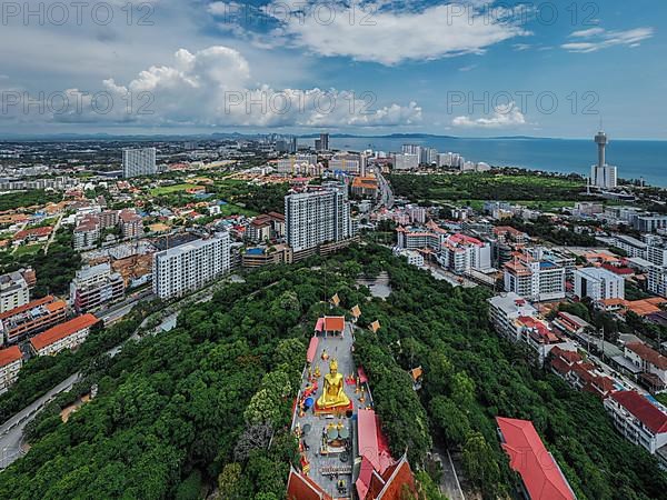 Big Buddha, aerial view with drone