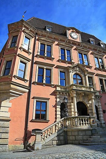 The town hall of Kaufbeuren in fine weather. Kaufbeuren, Swabia