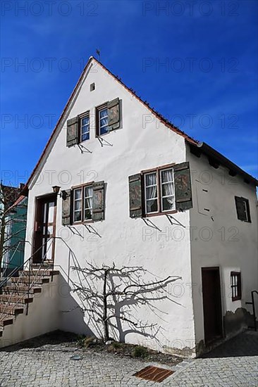 The Kaufbeuren customs house in fine weather. Kaufbeuren, Swabia