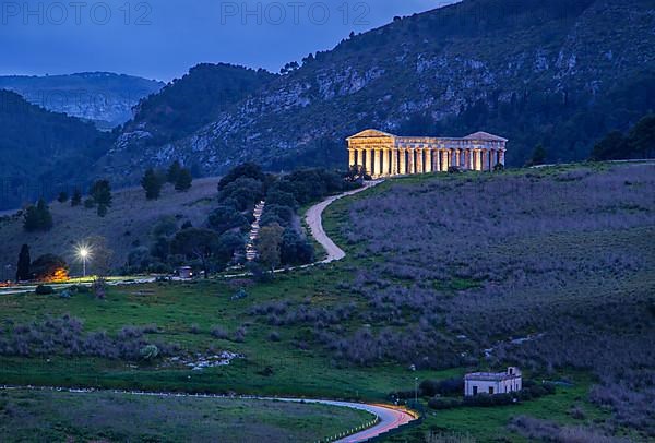 Temple of Segesta at dusk, Calatafimi