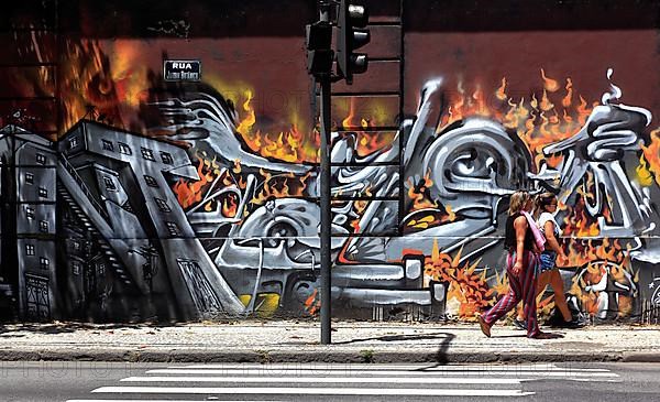 Grafitti in the Rua Jardim Botanico, Rio der Janeiro