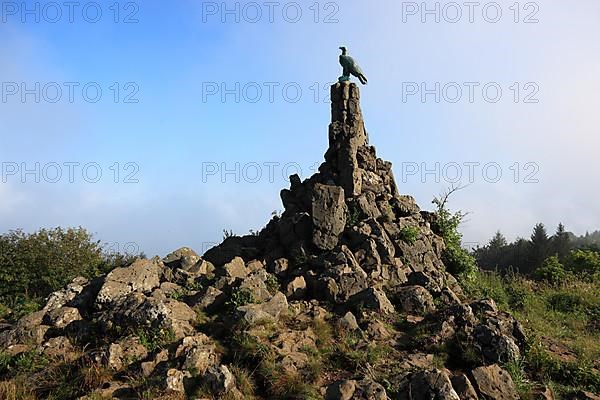 Wasserkuppe, aviation monument at the eroded volcanic vent