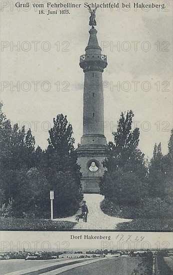 Greeting from the battlefield Fehrbellin near Hakenberg, Brandenburg