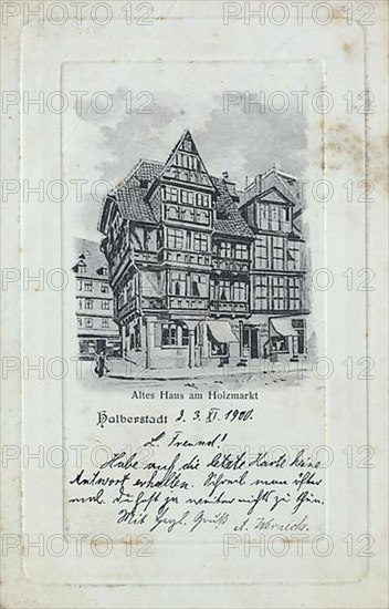 Halberstadt, old house at the Holzmarkt