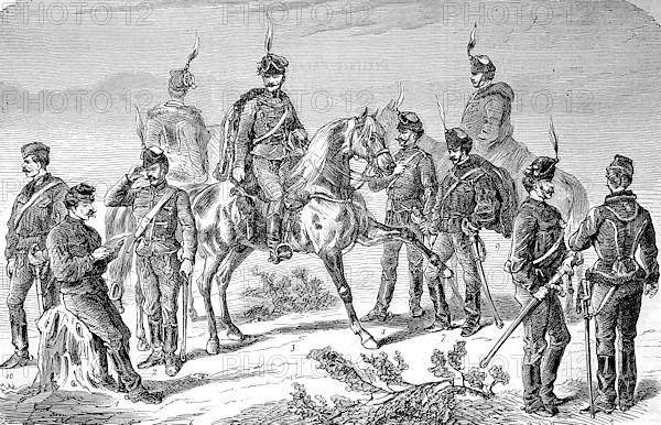 Hussars from Austria and Hungary, c. 1885