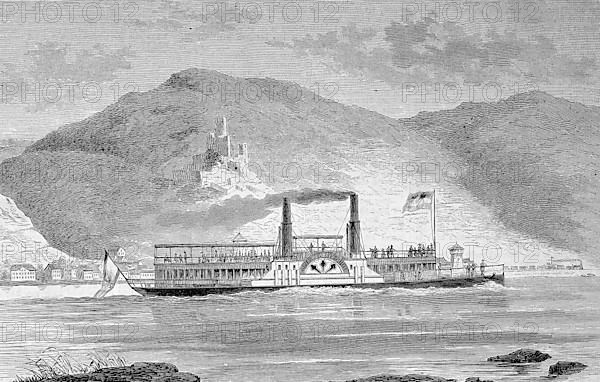 The New Rhine Steamer, Steamboat on the Rhine Named Humboldt