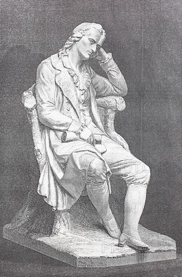 Marble statue of Johann Christoph Friedrich von Schiller, 1759 to 1805