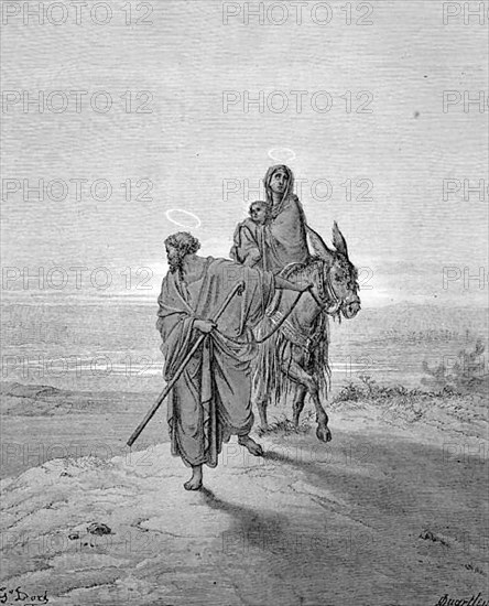 The flight into Egypt is a biblical event described in the Gospel of ...