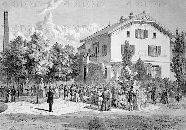 The music band of the workers of the Arnold Staub weaving mill in Kuchen, Baden-Wuerttemberg