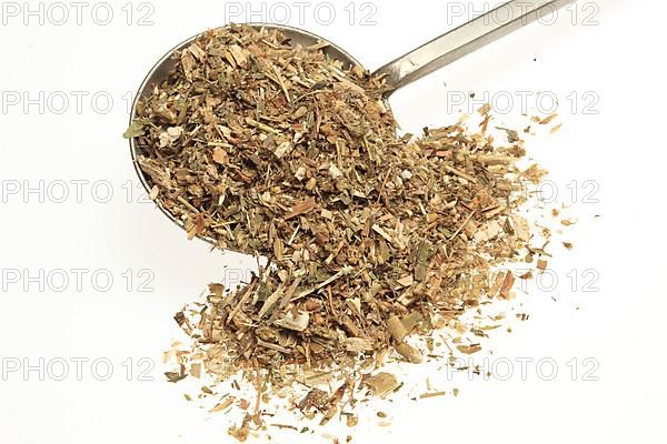 Dried herb of the medicinal plant european goldenrod,