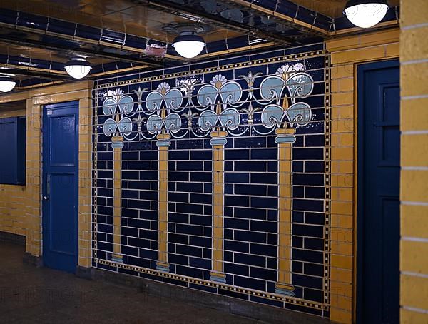 Babylonian palm trees as decoration in the underground station Klosterstrasse, opened in 1913