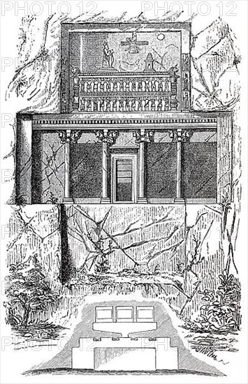 Rock Tomb of Darius I in Naqsh-e Rostam, in 1882
