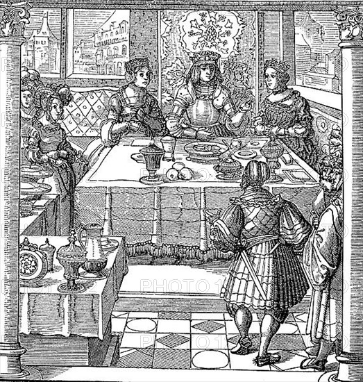 Cultural state at the end of the 15th and beginning of the 16th century, banquet